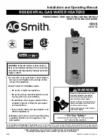 Предварительный просмотр 1 страницы A.O. Smith ProLine XE GPDNL-40 Series Installation And Operating Manual