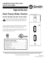 Предварительный просмотр 1 страницы A.O. Smith ProLine XE Installation Instructions And Use & Care Manual