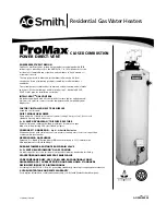 A.O. Smith ProMax AOSRG45900 Specification Sheet preview