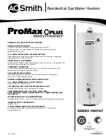 Предварительный просмотр 1 страницы A.O. Smith ProMax+plus High Efficiency SERIES 100 User Manual