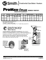 Предварительный просмотр 2 страницы A.O. Smith ProMax+plus High Efficiency SERIES 100 User Manual