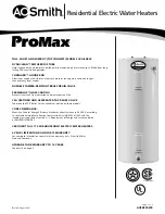 Предварительный просмотр 1 страницы A.O. Smith Promax Tall ECT-30 Specification Sheet