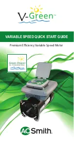 A.O. Smith V-Green Green Choice Quick Start Manual preview