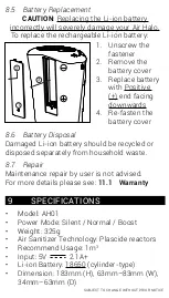 Предварительный просмотр 8 страницы A-oneTech AH01 User Manual