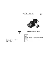 A.R.North America AR610 Blue Clean User Manual preview