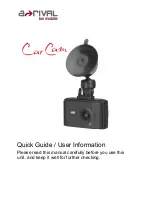 Предварительный просмотр 1 страницы A-rival CarCam Quick Manual