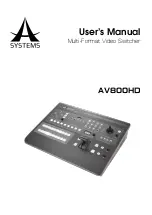 A SYSTEMS AV800HD User Manual preview