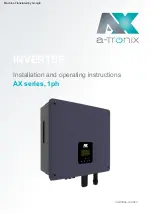 a-TroniX AX Series Installation And Operating Instructions Manual preview