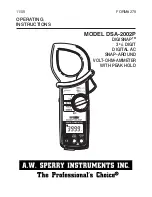 Preview for 1 page of A.W. Sperry Instruments DSA-2002P Operating Instructions Manual