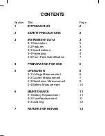 Preview for 2 page of A.W. Sperry Instruments SP-152A Operating Instructions Manual