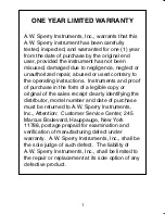 Preview for 3 page of A.W. Sperry Instruments SP-152A Operating Instructions Manual