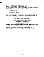 Preview for 14 page of A.W. Sperry Instruments SP-152A Operating Instructions Manual