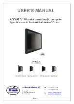 A1Touch AOD190 User Manual preview