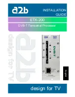 a2b ETX-200 Installation Manual предпросмотр