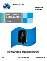 A2Z Ozone Systems Aquatic 2 Installation & Operation Manual preview