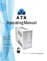 Preview for 1 page of A2Z Ozone A7K Operating Manual