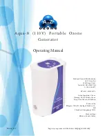 A2Z Ozone Aqua-8 Operating Manual preview