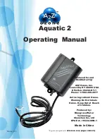 Preview for 1 page of A2Z Ozone Aquatic 2 Operating Manual