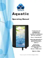 A2Z Ozone Aquatic Operating Manual предпросмотр