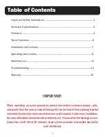 Preview for 2 page of A2Z Ozone MP-8000 Operating Manual