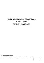 A4Tech RBWM-70 User Manual preview