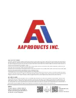 Предварительный просмотр 2 страницы AA Products P-X39-W Instruction Manual