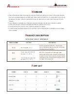 Preview for 2 page of AA Products P27-R WHT Instruction Manual