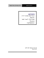 Aaeon ACP-5215 User Manual preview