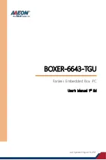 Preview for 1 page of Aaeon BOXER-6643-TGU User Manual