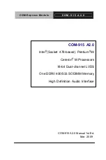 Preview for 1 page of Aaeon COM-915 A2.0 Manual