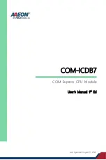 Предварительный просмотр 1 страницы Aaeon COM-ICDB7 User Manual