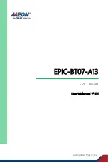 Aaeon EPIC-BT07-A13 User Manual предпросмотр