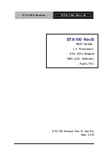 Aaeon ETX-700 Instruction Manual предпросмотр