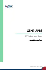 Aaeon GENE-APL6 User Manual предпросмотр