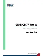 Preview for 1 page of Aaeon GENE-QM77 User Manual