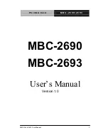 Aaeon MBC-2690 User Manual preview