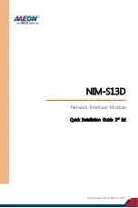 Aaeon NIM-S13D Quick Installation Manual preview