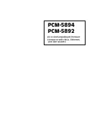 Aaeon PCM-5892 Manual preview