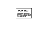 Preview for 1 page of Aaeon PCM-6892 Rev.B Manual