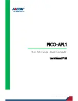 Preview for 1 page of Aaeon PICO-APL1 User Manual