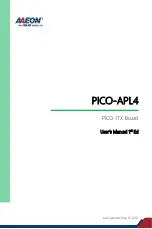 Preview for 1 page of Aaeon PICO-APL4 User Manual