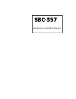 Aaeon SBC-357 Manual preview