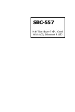 Preview for 1 page of Aaeon SBC-557 Manual