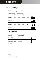 Preview for 4 page of Aaeon SBC-775 Quick Installation Manual