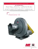 AAF RotoClone W Installation, Operation And Maintenance Manual preview