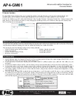 Preview for 5 page of AAMP Global PAC AP4-GM61 Manual