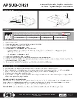 Предварительный просмотр 2 страницы AAMP Global PAC APSUB-CH21 Manual