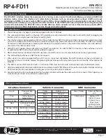 AAMP Global PAC RP4-FD11 Instructions Manual preview