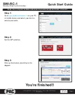 Preview for 1 page of AAMP Global PAC SWI-RC-1 Quick Start Manual
