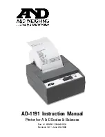 A&D AD-1191 Instruction Manual preview